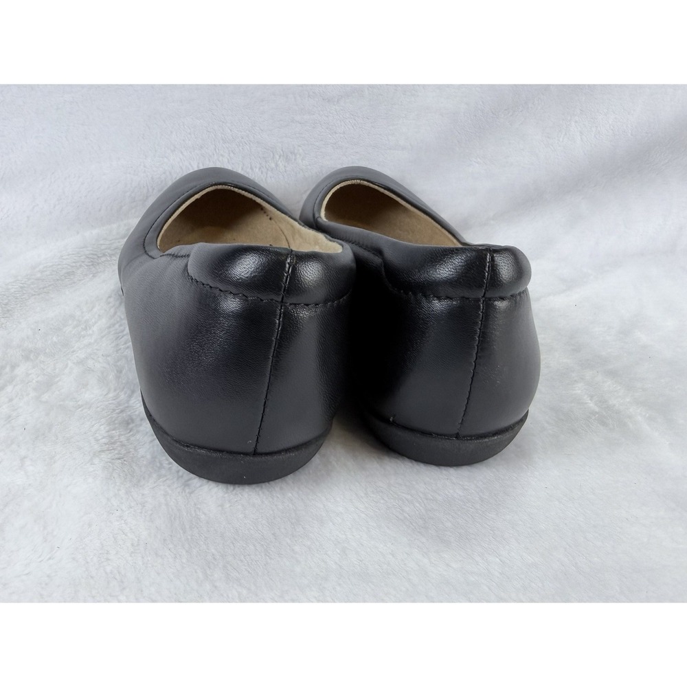Naturalizer Vivienne Black Leather Ballet Flats Comfort Shoes Women's 8M EUC - Picture 4 of 5